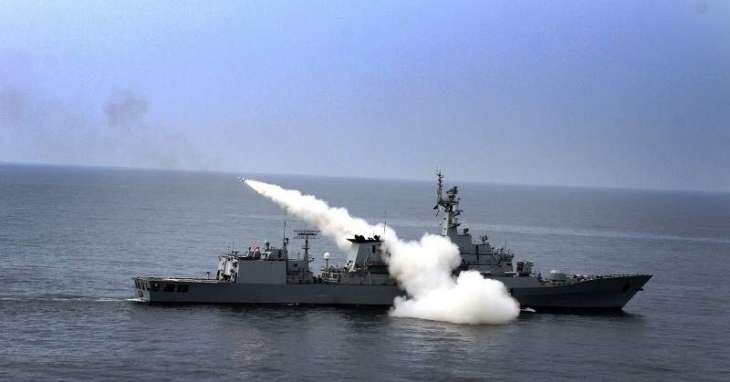 Pakistan Navy Conducts Live Missile Firings In North Arabian Sea