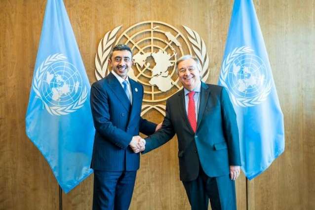UN Secretary General receives Abdullah bin Zayed