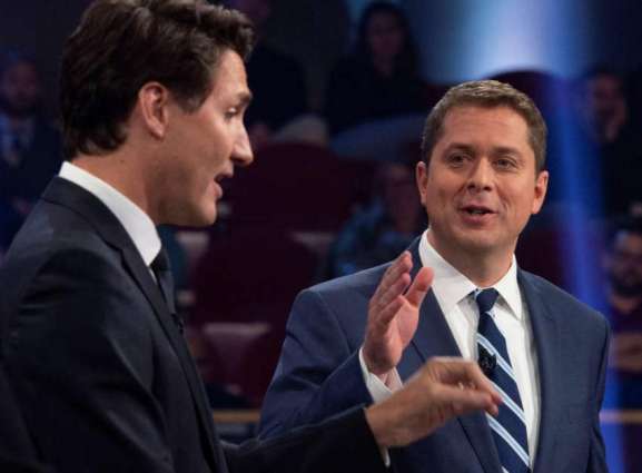 Main Canadian opposition leader slams Prime Minister Trudeau as fraud in Key election debate