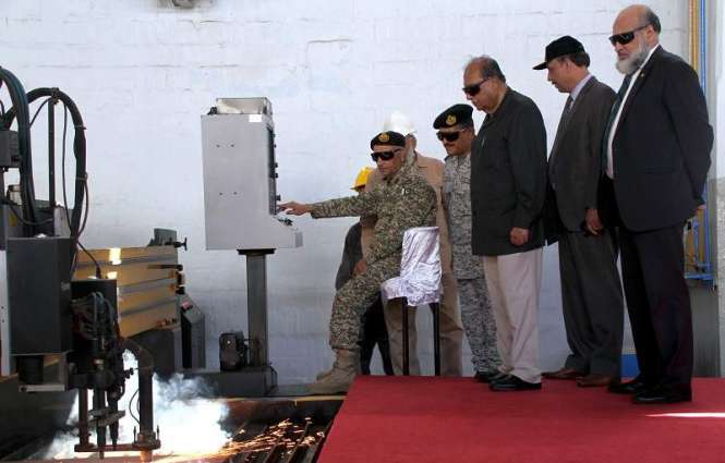 Steel Cutting Ceremony Of 16 T Bollard Pull Pusher Tugsbeing Built For Pakistan Navy At Karachi Shipyard