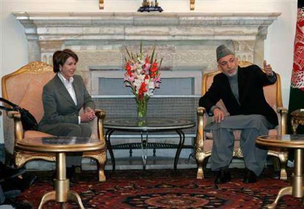 الرئیس الأفغاني اشرف غني یجتمع مع رئیسة مجلس النواب الأمریکي نانسي بیلوسي