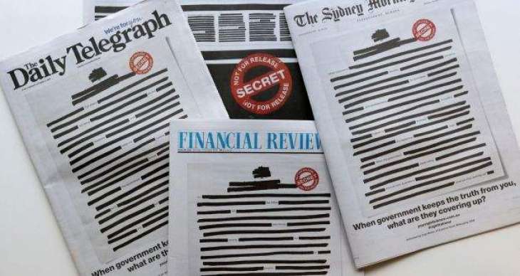 Major Australian Media Black Out Front Pages Calling for Media Freedom Protection- Reports