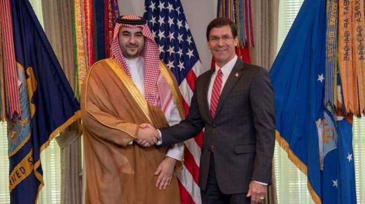 وزیر الدفاع السعودي الأمیر خالد بن سلمان بن عبدالعزیز یجتمع مع نظیر الأمریکي مارک اسبر