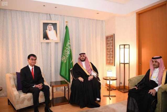 سمو الأمير تركي بن محمد بن فهد يلتقي وزير الدفاع الياباني