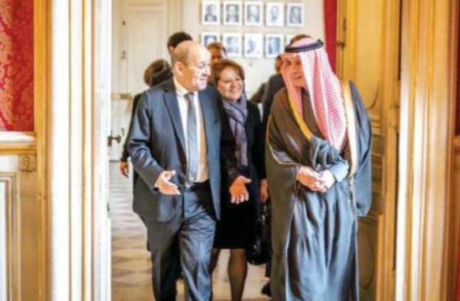 وزیر الدولة للشوٴون الخارجیة السعودي عادل الجبیر یصل العاصمة الفرنسیة باریس في زیارة لہ الرسمیة