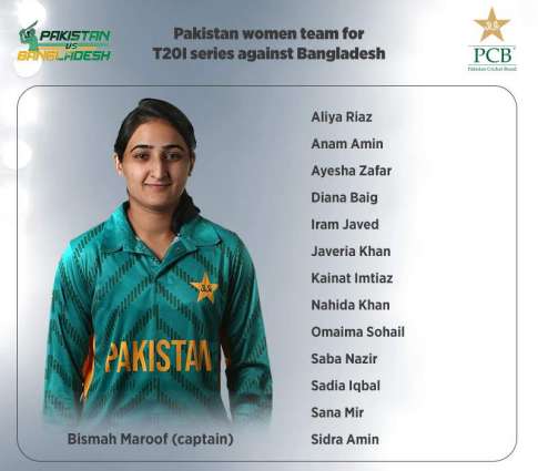 Pakistan women team for T20I series against Bangladesh announced