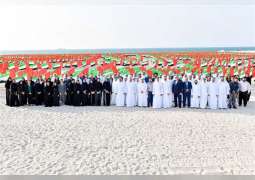 4,500 flags create portraits of Mohammed bin Rashid, Mohamed bin Zayed