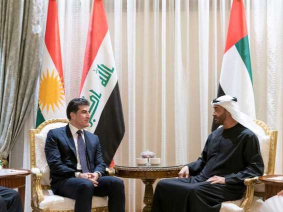 محمد بن زايد يستقبل رئيس إقليم كردستان العراق