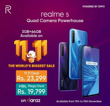 Realme offering amazing discount on best-selling budget hero realme 5 at Daraz 11.11 sale
