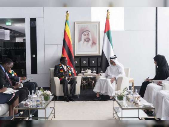 Mohamed bin Zayed, President of Zimbabwe discuss advancing relations