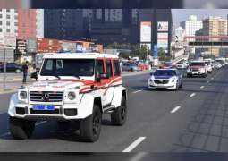 شرطة عجمان تستقبل موكب التسامح وتنظم فعاليات ترفيهية احتفالاً باليوم الوطني 48