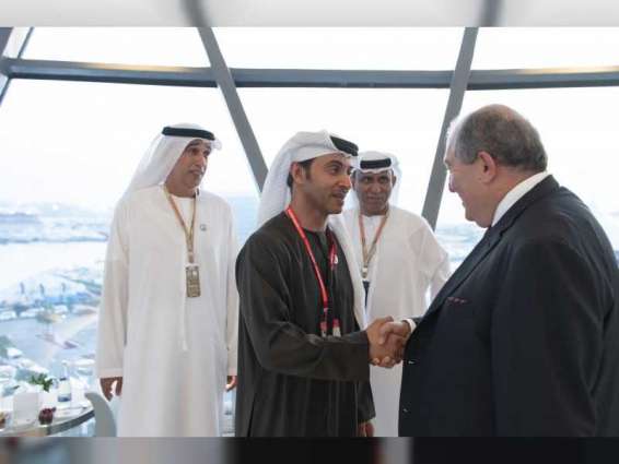 Hazza bin Zayed meets President of Armenia