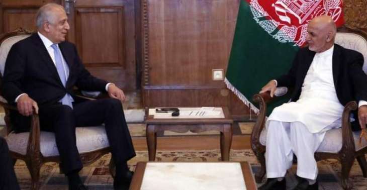 المبعوث الأمریکي الخاص لشوٴون أفغانستان زلمي خلیل زاد یجتمع مع الرئیس الأفغاني أشرف غني في عاصمة کابول