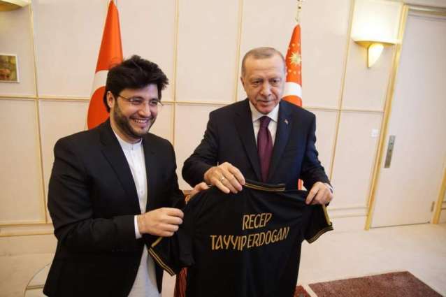 Peshawar Zalmi Chairman Javed Afridi meets Turkish President Tayyip Erdoğan