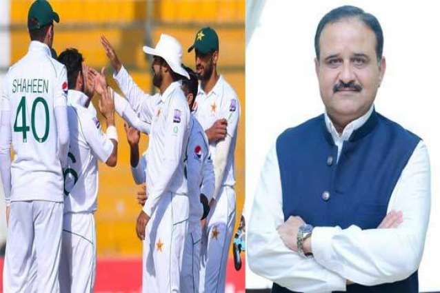 Punjab Chief Minister (CM) Sardar Usman Buzdar congratulates Pakistan over Test series win