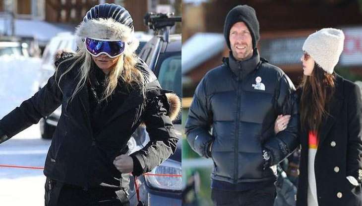 Gwyneth Paltrow third-wheels ex-husband Chris Martin, Dakota Johnson on private ski-trip