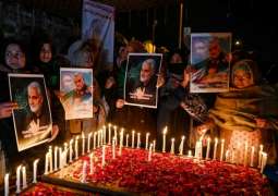 A candle light vigil, rally held to pay homage to Qasim Sulemani