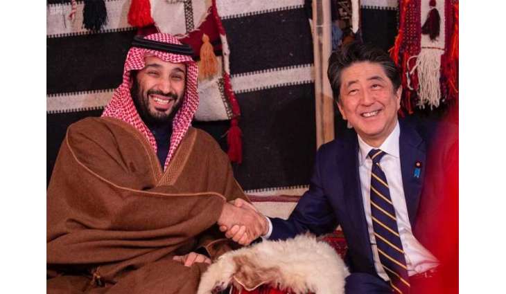 سمو ولي العهد يلتقي رئيس وزراء اليابان ويعقدان جلسة مباحثات رسمية