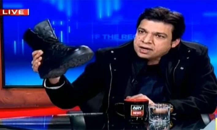 Vawda’s stunt of “solider boots in TV show: PEMRA bans ARY’s “Off the Record” program