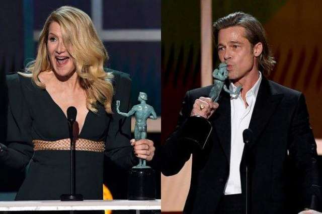 Brad Pitt and Dern win SAG awards