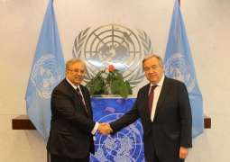 السفير المعلمي يلتقي بالأمين العام للأمم المتحدة