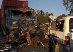 Van-dumper collision claims 5 lives on Pindi-Fateh Jang road