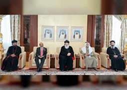 نهيان بن مبارك يستقبل الرئيس الأعلى للكنيسة السريانية الأرثوذكسية في العالم