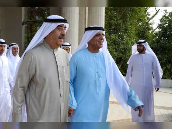 Saud bin Saqr receives Saud Al Mu'alla