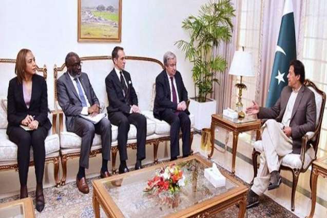 رئیس الوزراء الباکستاني عمران خان یستقبل الأمین العام للأمم المتحدة أنطونیو غویتر