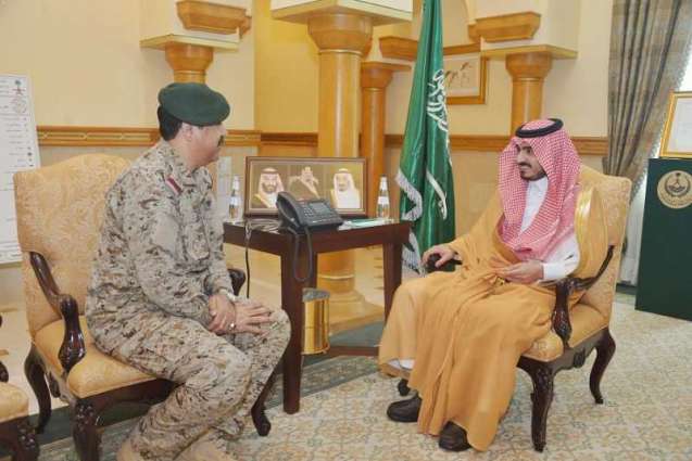 سمو الأمير بدر بن سلطان يستقبل قائد المنطقة الغربية