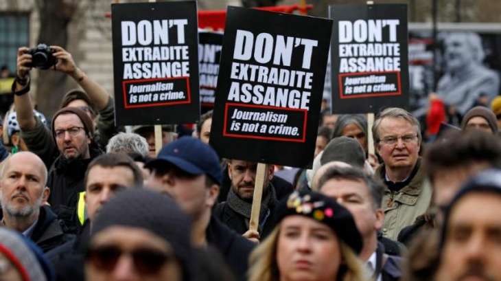 Assange Supporters Gather Outside London Court As US Extradition Trial Gets Underway