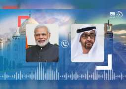 محمد بن زايد يتلقى اتصالًا هاتفيًا من رئيس وزراء الهند