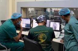 الحملة الطبية التطوعية السادسة لمركز الملك سلمان للإغاثة لقسطرة قلب الأطفال في المكلا تجري 20 عملية جراحية
