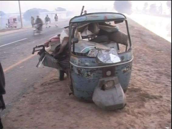 Speedy passenger bus hits school's rickshaw,  12 students injured