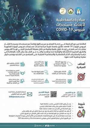 جامعة طيبة تطلق مبادرة لتقديم أبحاث علمية عن فيروس كورونا المستجد