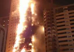 All Residents of Skyscraper Engulfed by Fire in UAE Evacuated by Firefighters - Reports