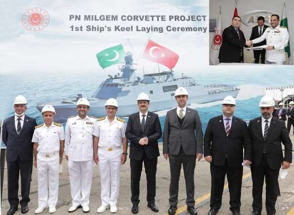 Keel Laying Of 1St Milgem Class Corvette For Pakistan Navy Held At Turkey