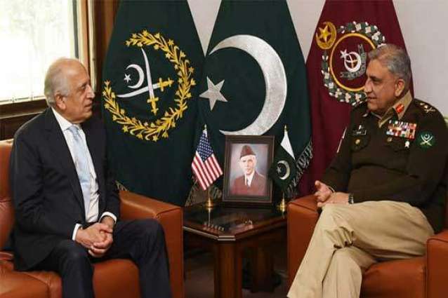 Ambassador Zalmay Khalilzad meeting with Chief of Army Staff General Qamar Javed Bajwa