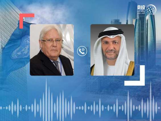 Gargash, Martin Griffiths discuss UN efforts to achieve stability and peace in Yemen