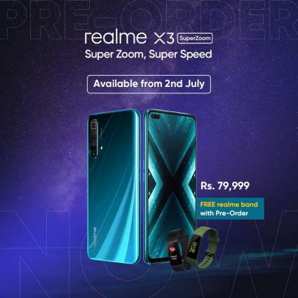 Realme's flagship device realme X3 SuperZoom Launched in Pakistan. Pre Order Today& get Free realme Fitness Band!