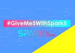 TECNO’s new TikTok Challenge #GiveMe5WithSpark5celebrities are revealed!