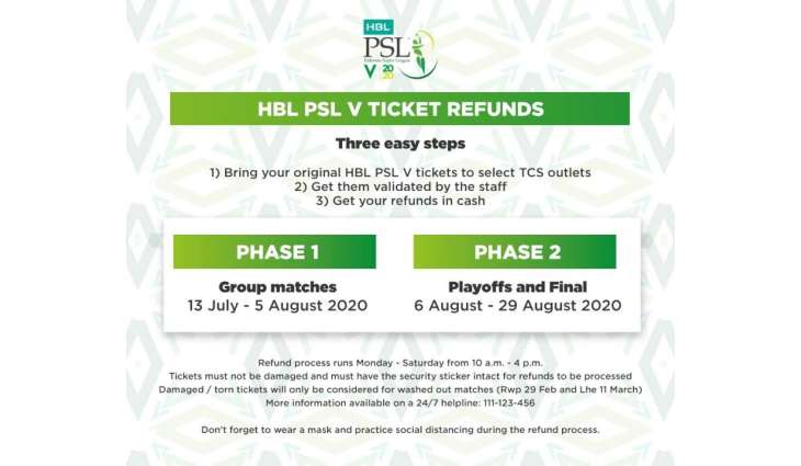 PCB announces HBL PSL 2020 tickets refund details