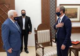 Palestinian Leader Welcomes UK Foreign Minister to Ramallah for Talks on Mideast Peace