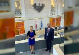 المجلس العالمي للتسامح والسلام يبحث تعزيز التعاون مع البرلمان النمساوي