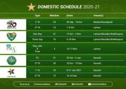 PCB announces 208-match 2020-21 domestic schedule