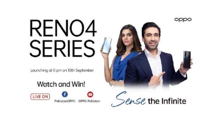 OPPO’s virtual launch event of OPPO Reno4 series, OPPO Enco W51, and OPPO smartwatch set for 10th September 2020 with Sanam Saeed, Ali Rehman, and Kashmir the band