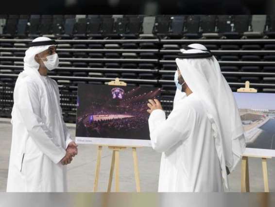 Khaled bin Mohamed bin Zayed tours Yas Bay, part of Miral’s AED12 billion portfolio of developments under construction