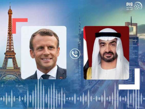 Mohamed bin Zayed, French President discuss bilateral ties, regional peace efforts