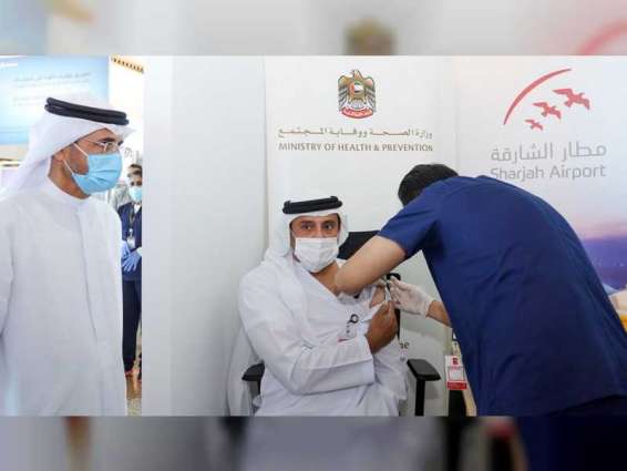 Sharjah Airport International staff receive fist dose of COVID-19 vaccine: MoHAP