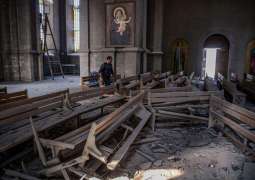 Another Strike Hits Church in Karabakh's Shusha, Russian Journalists Injured